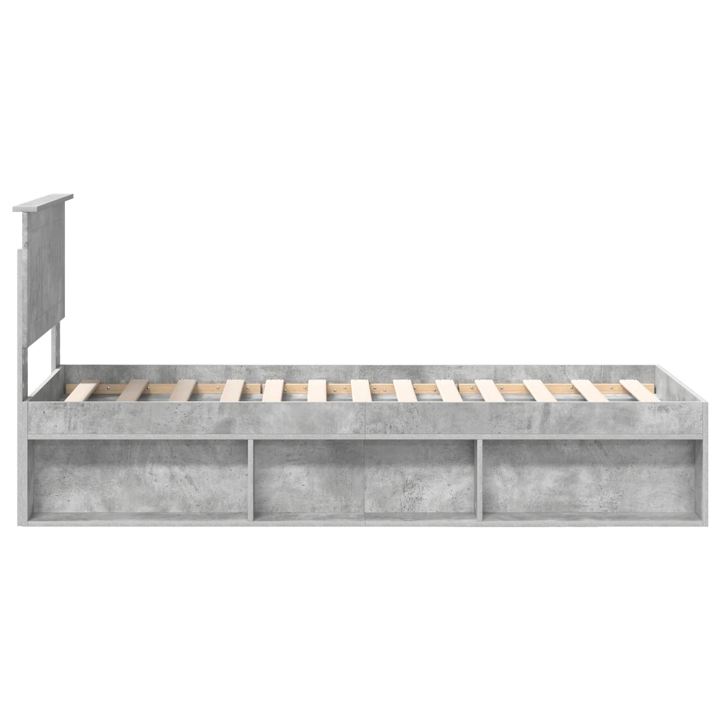 vidaXL Bed Frame Concerte Grey 75 x 190 cm Solid Pine Wood