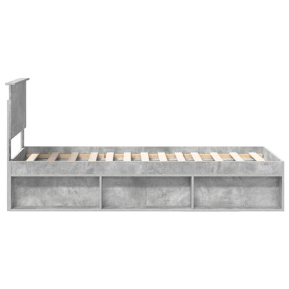 vidaXL Bed Frame Concerte Grey 75 x 190 cm Solid Pine Wood