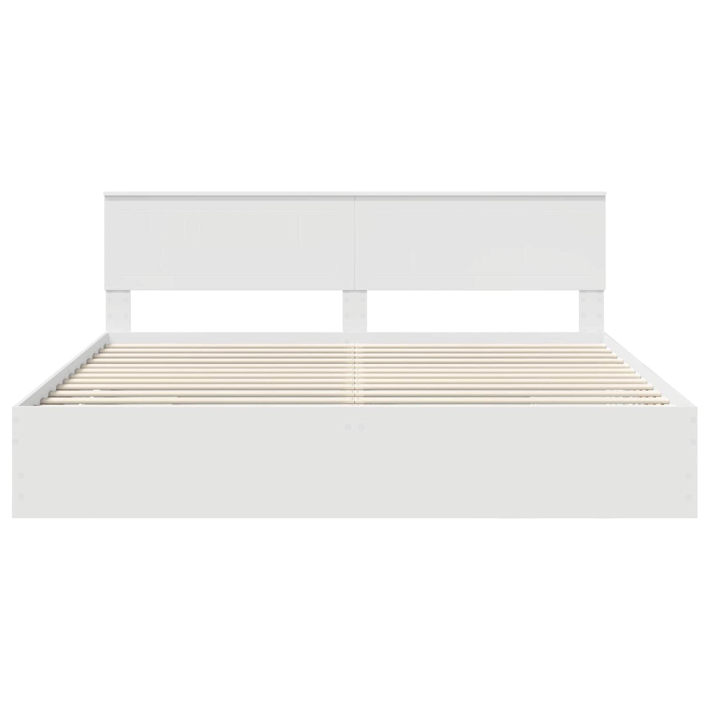 vidaXL Bed Frame with Drawer White 200 x 200 cm Engineer Wood
