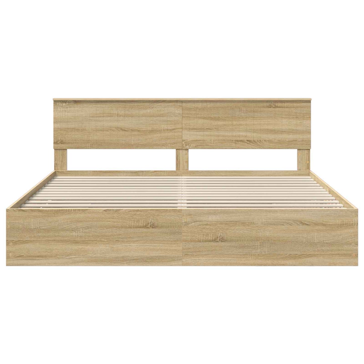 vidaXL Bed Frame with Drawer Sonoma Oak 200 x 200 cm Engineer Wood