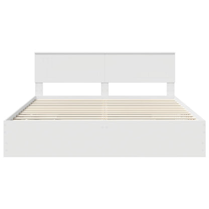 vidaXL Bed Frame with Drawer White 180 x 200 cm Engineer Wood