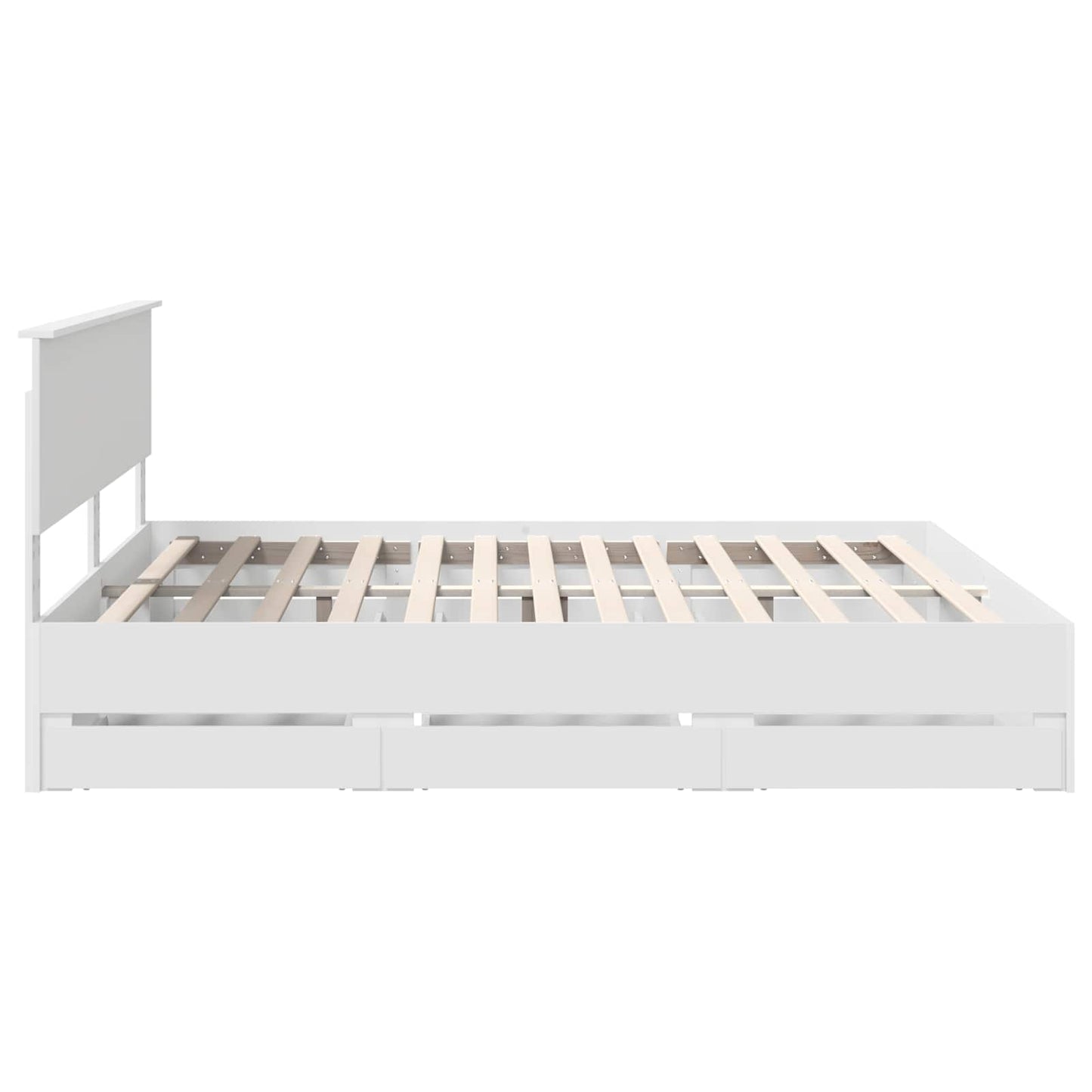 vidaXL Bed Frame with Drawer White 180 x 200 cm Engineer Wood