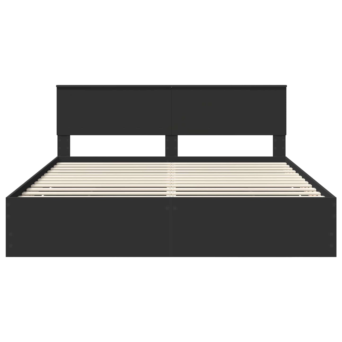 vidaXL Bed Frame with Drawer Black 180 x 200 cm Engineer Wood