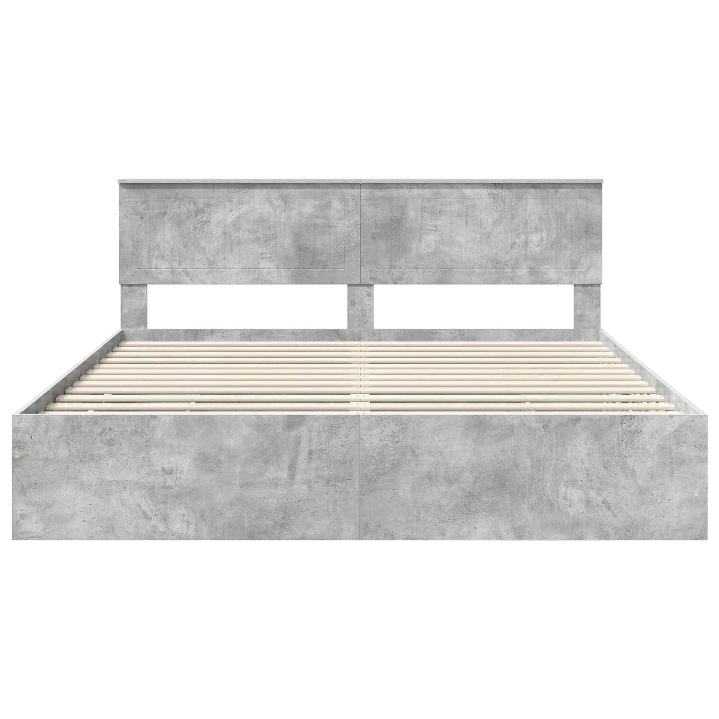 vidaXL Bed Frame with Drawer Concrete Grey 180 x 200 cm Engineer Wood