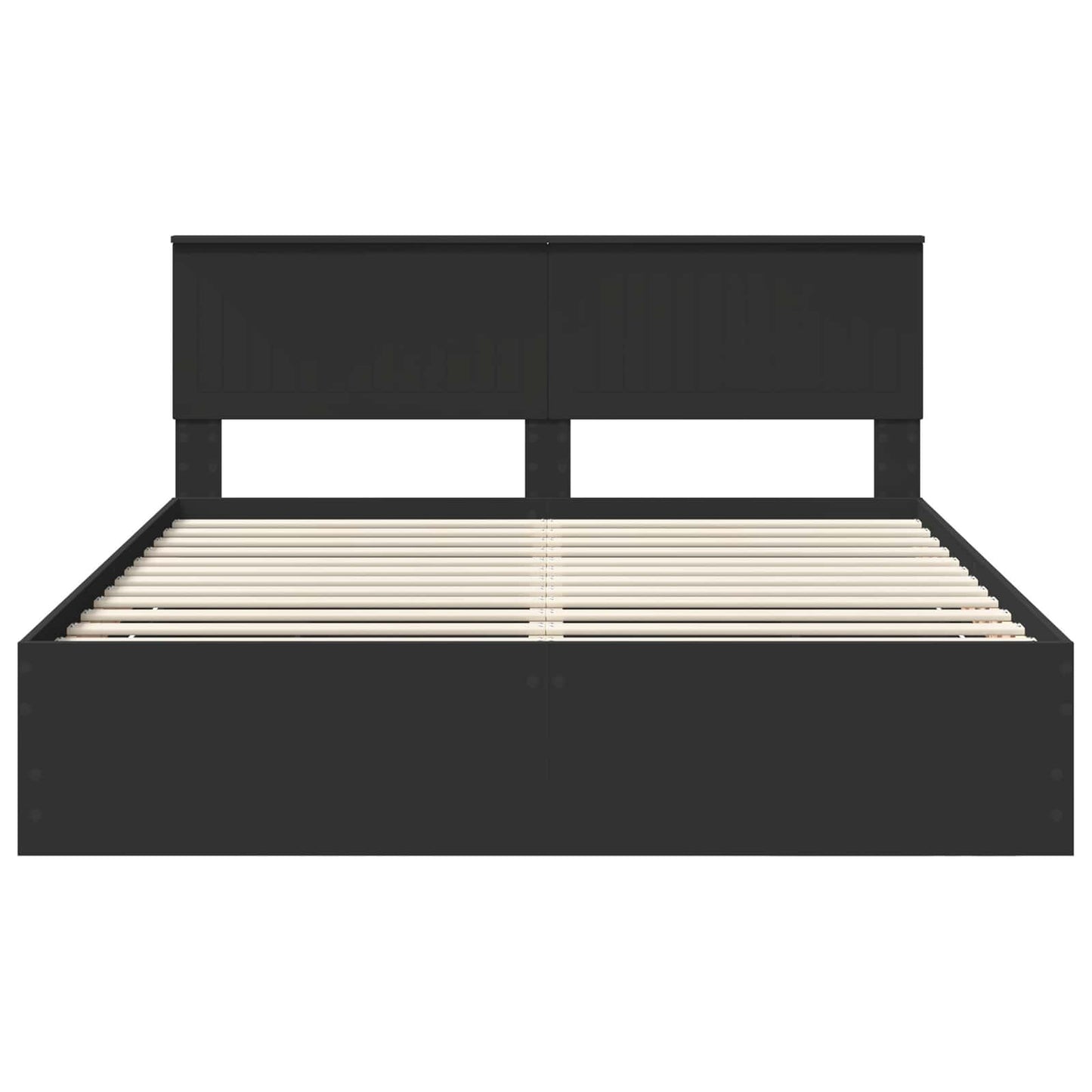 vidaXL Bed Frame with Drawer Black 160 x 200 cm Engineer Wood