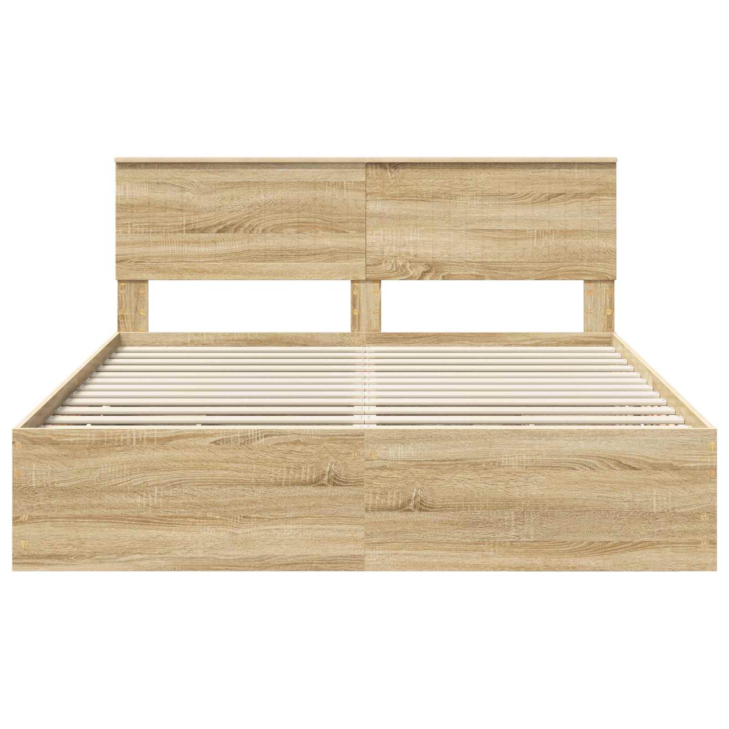 vidaXL Bed Frame with Drawer Sonoma Oak 160 x 200 cm Engineer Wood