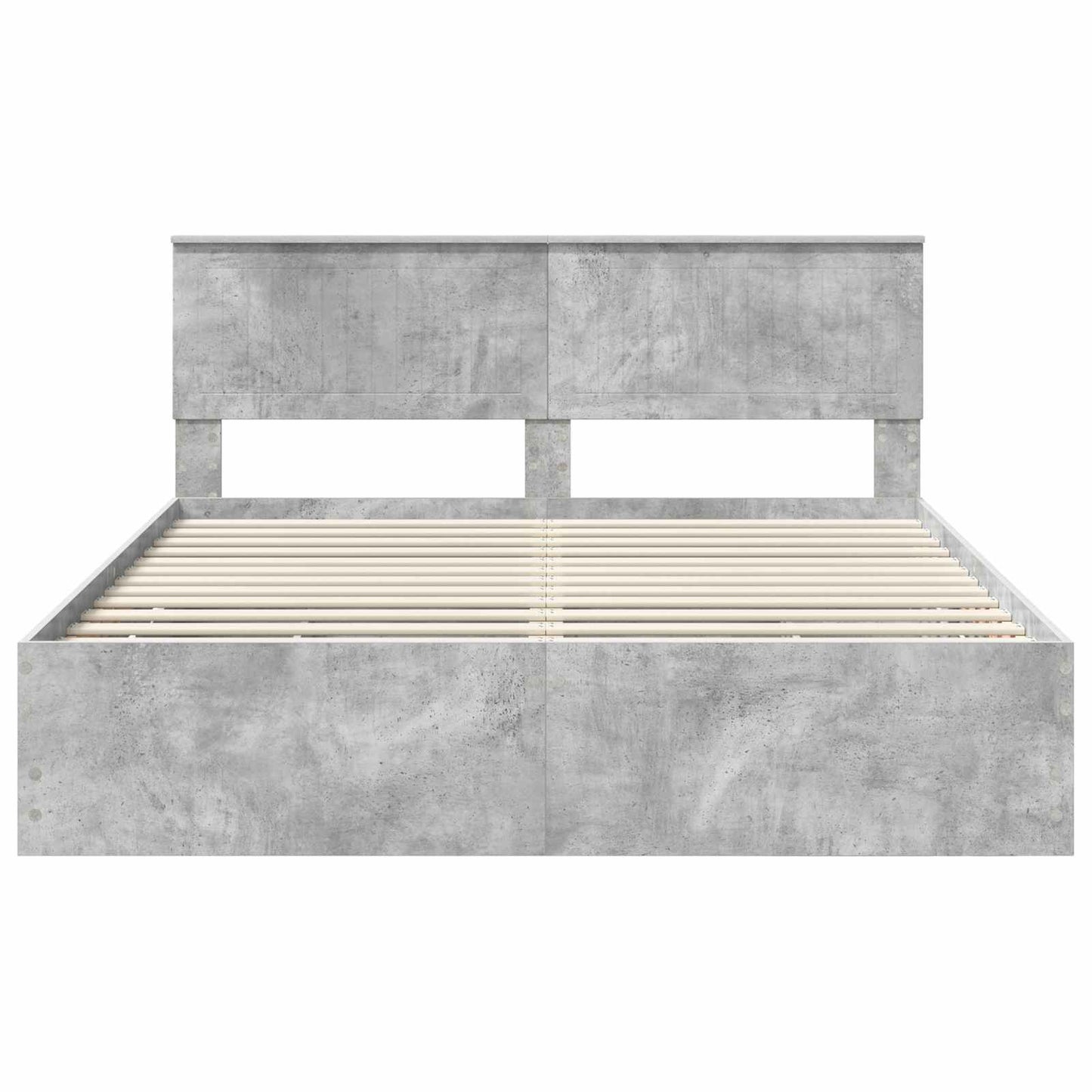 vidaXL Bed Frame with Drawer Concrete Grey 160 x 200 cm Engineer Wood