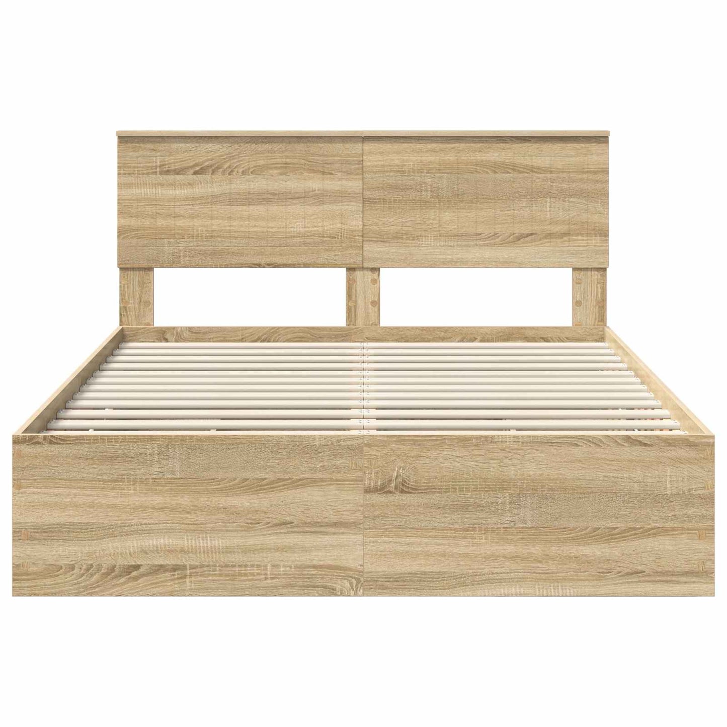 vidaXL Bed Frame with Drawer Sonoma Oak 140 x 200 cm Engineer Wood
