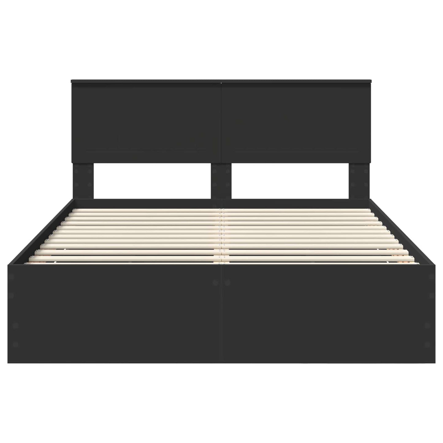 vidaXL Bed Frame with Drawer Black 140 x 190 cm Engineer Wood