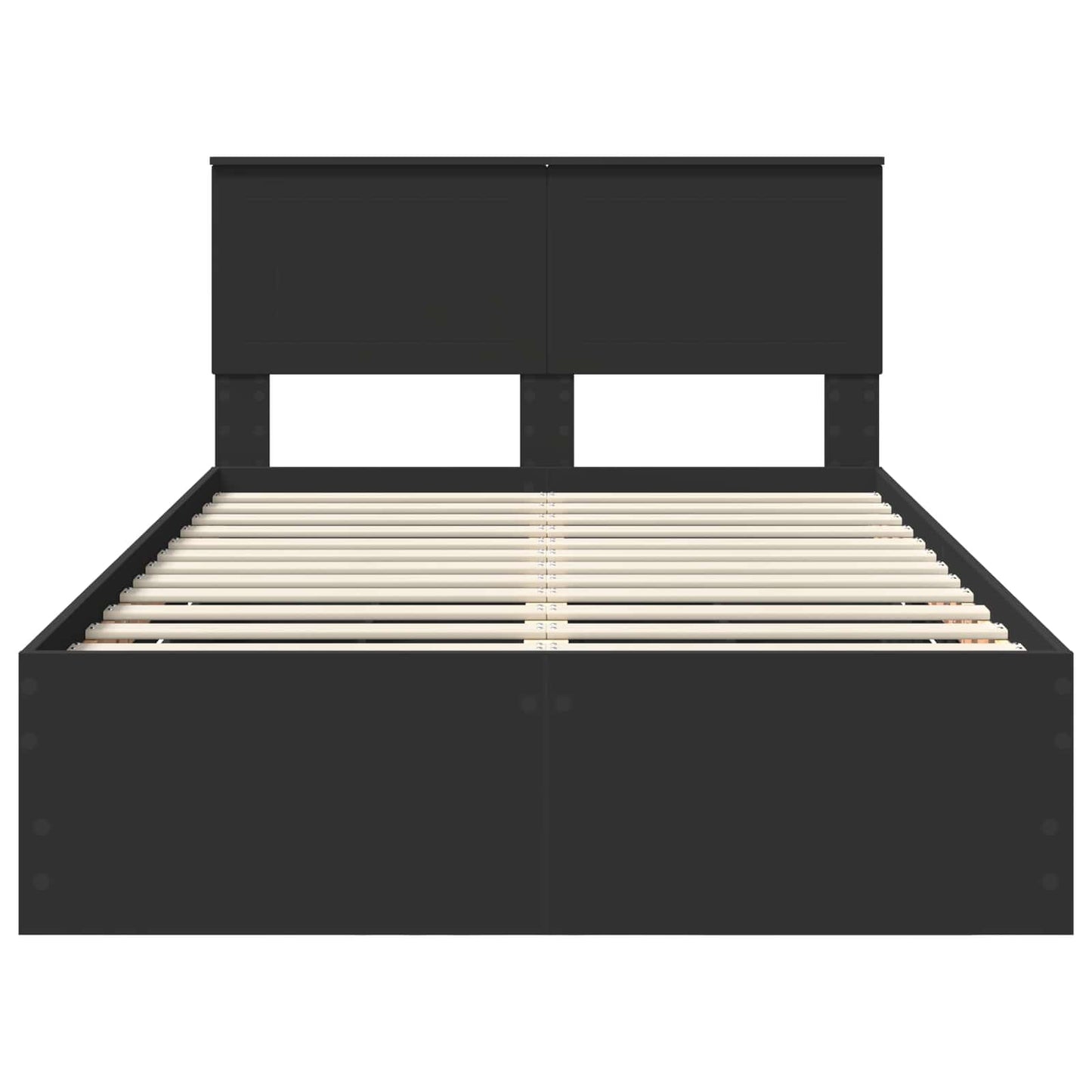 vidaXL Bed Frame with Drawer Black 120 x 190 cm Engineer Wood