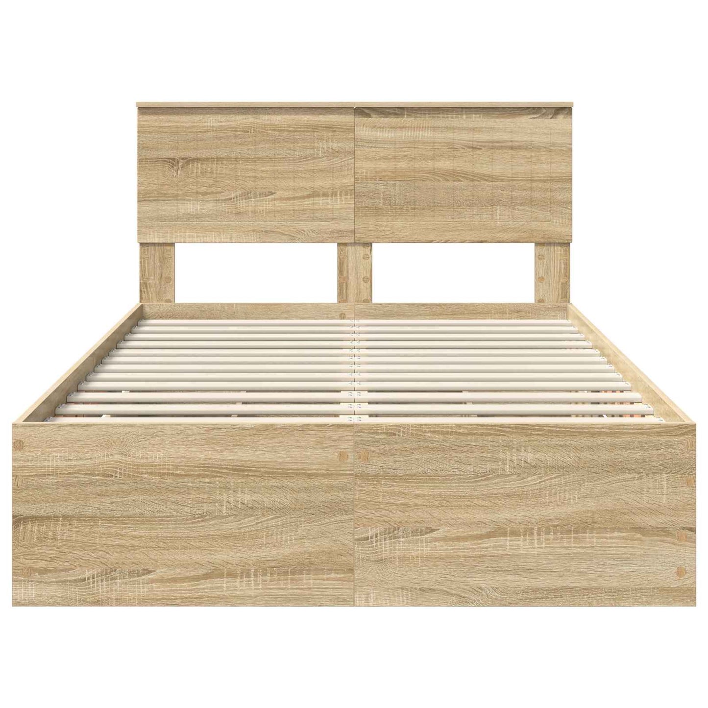 vidaXL Bed Frame with Drawer Sonoma Oak 120 x 190 cm Engineer Wood