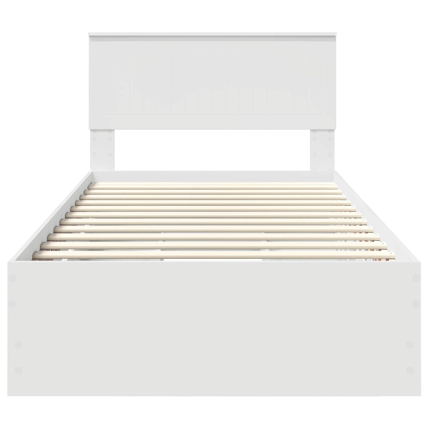 vidaXL Bed Frame with Drawer White 100 x 200 cm Engineer Wood