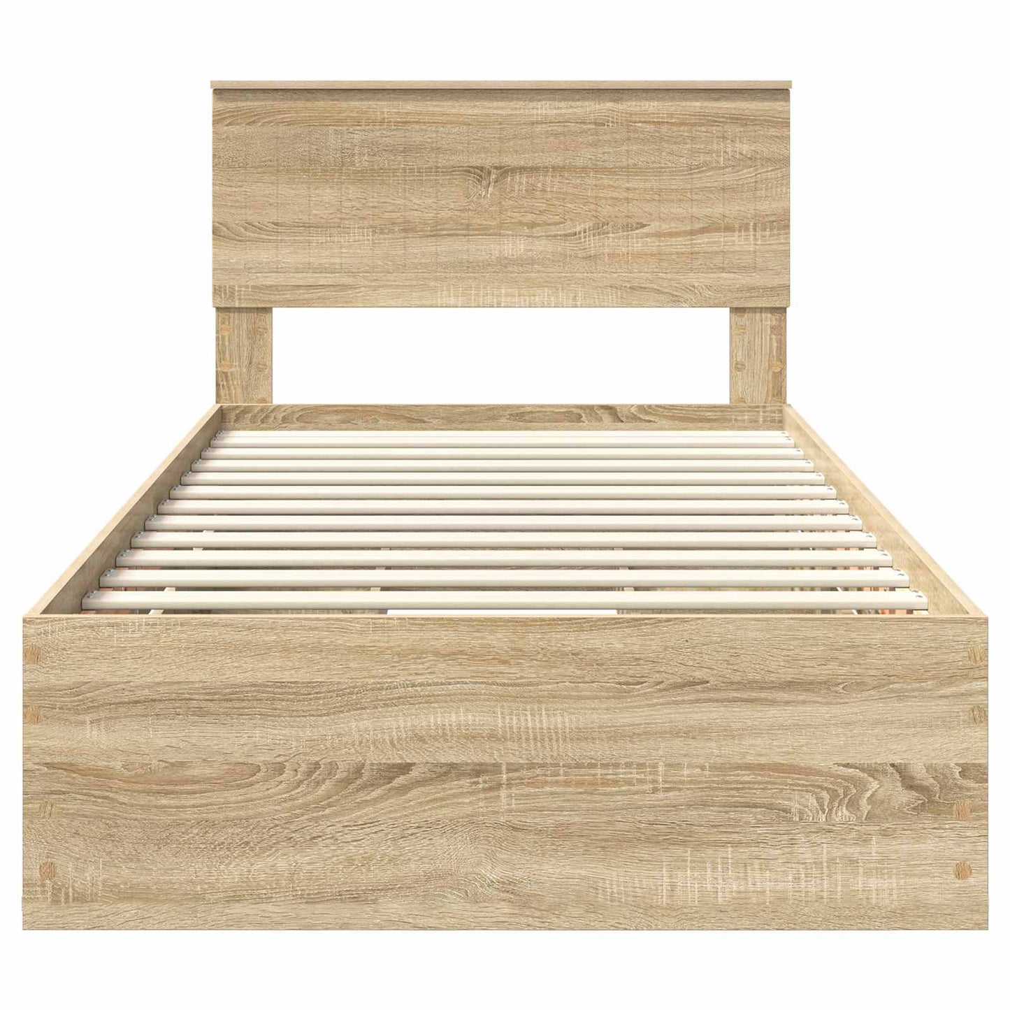 vidaXL Bed Frame with Drawer Sonoma Oak 100 x 200 cm Engineer Wood