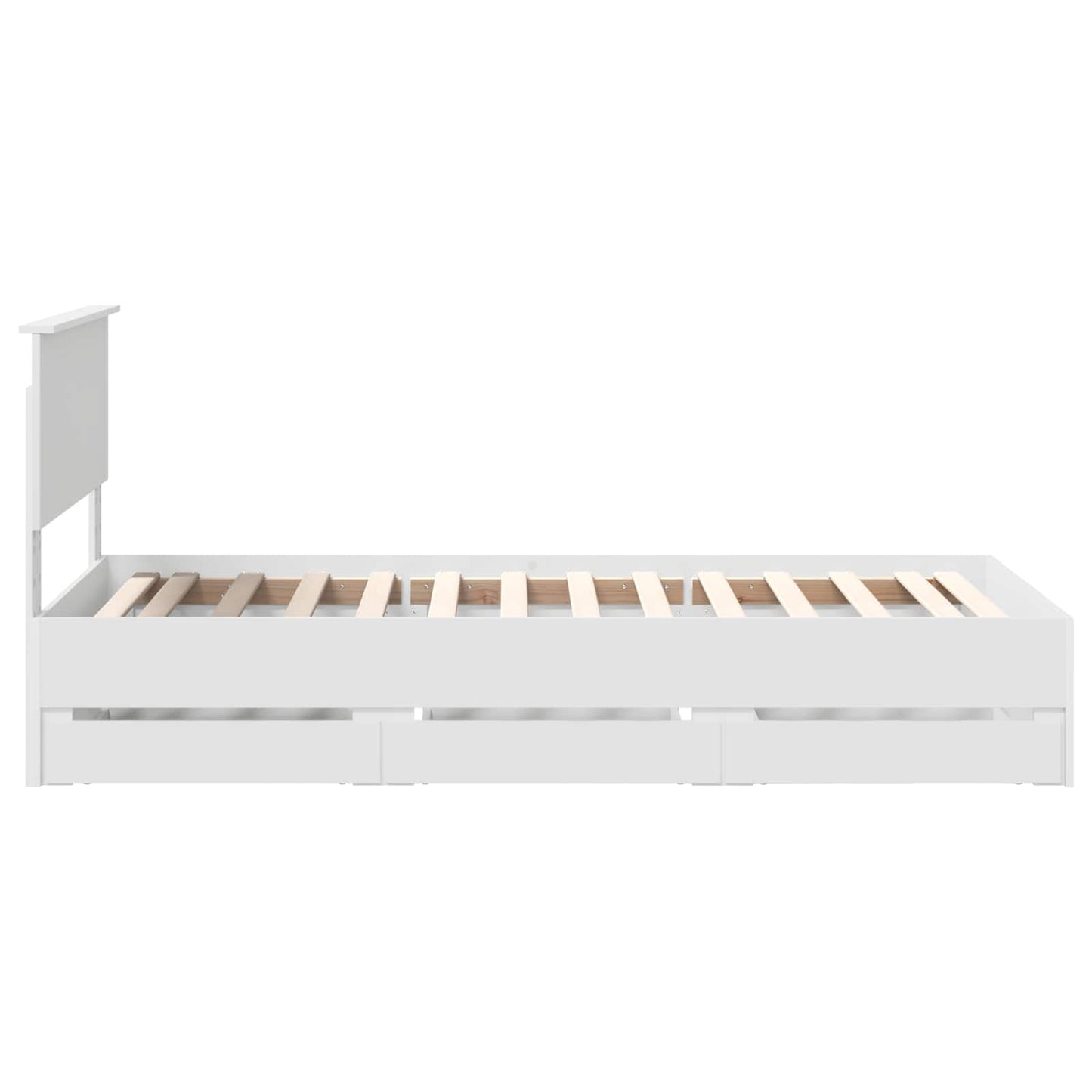 vidaXL Bed Frame with Drawer White 90 x 200 cm Engineer Wood