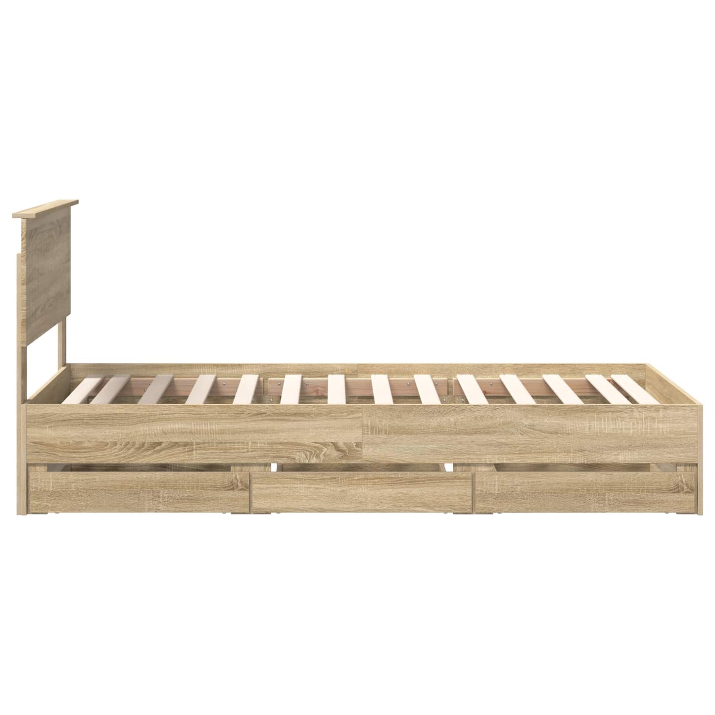 vidaXL Bed Frame with Drawer Sonoma Oak 90 x 200 cm Engineer Wood