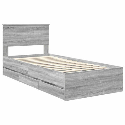 vidaXL Bed Frame Grey Sonoma Engineer Wood