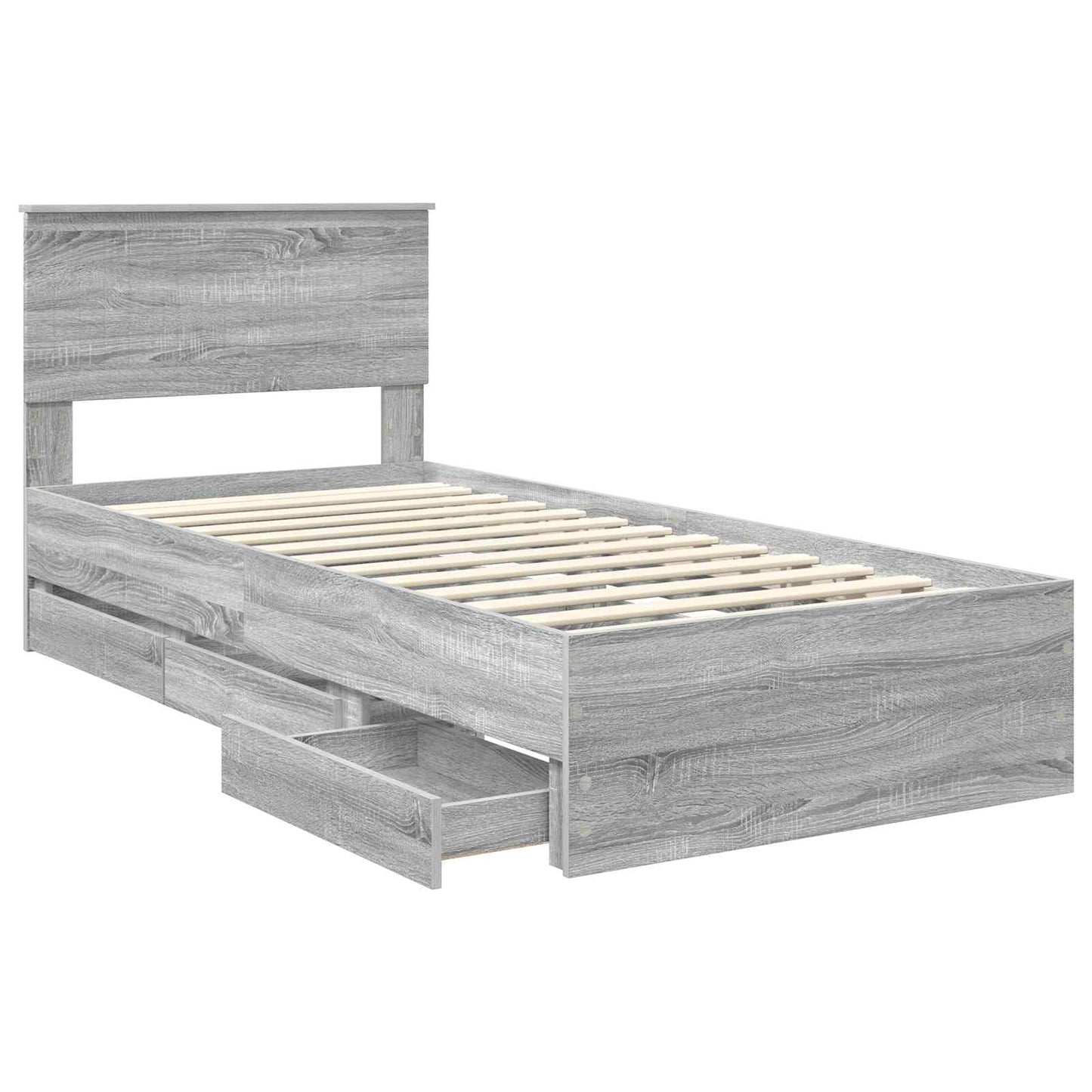 vidaXL Bed Frame Grey Sonoma Engineer Wood