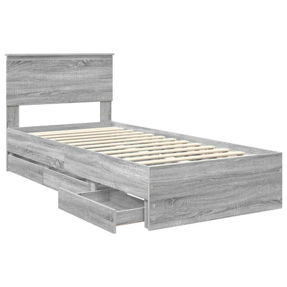 vidaXL Bed Frame Grey Sonoma Engineer Wood