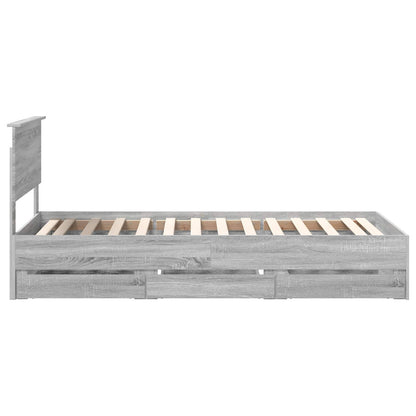 vidaXL Bed Frame Grey Sonoma Engineer Wood