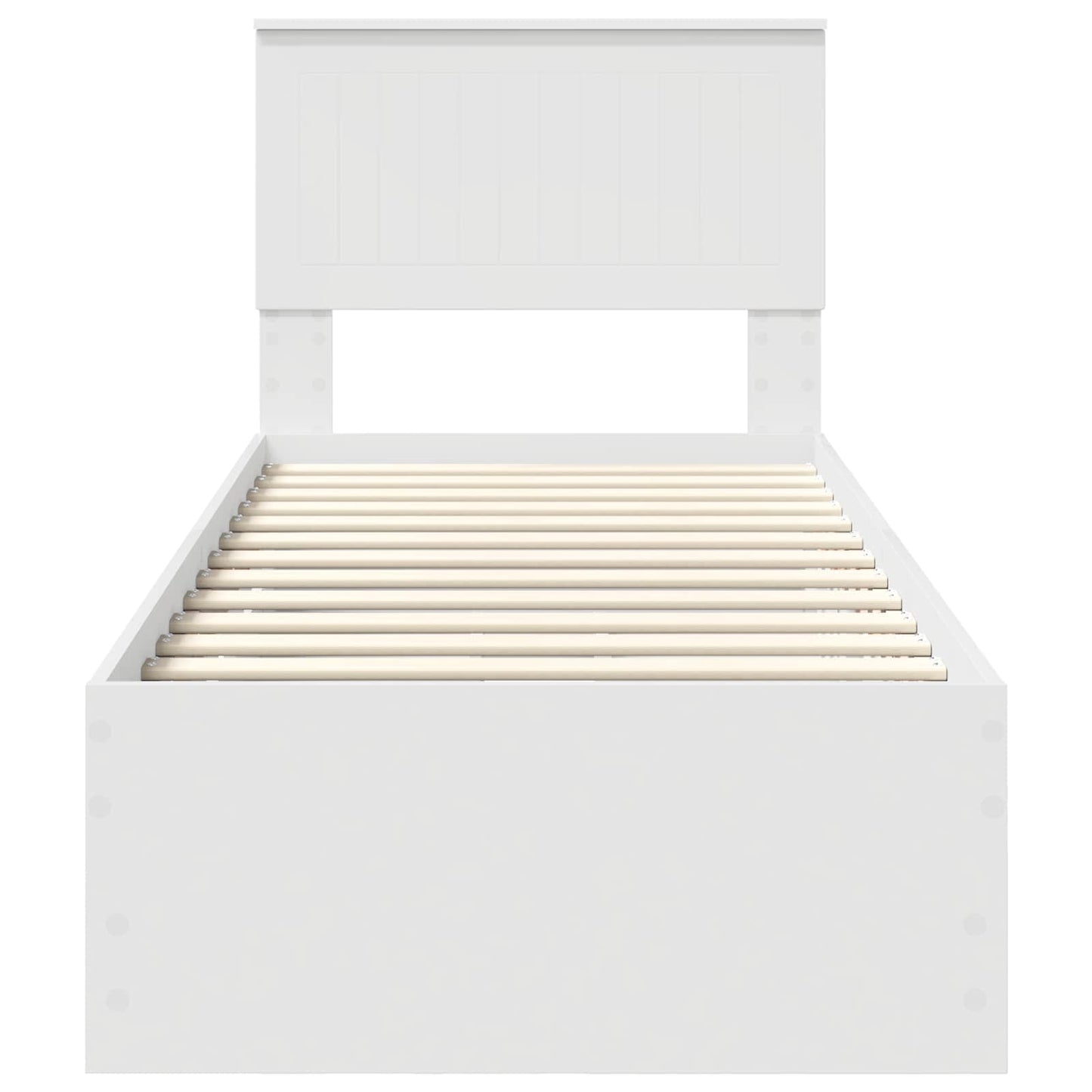 vidaXL Bed Frame with Drawer White 75 x 190 cm Engineer Wood