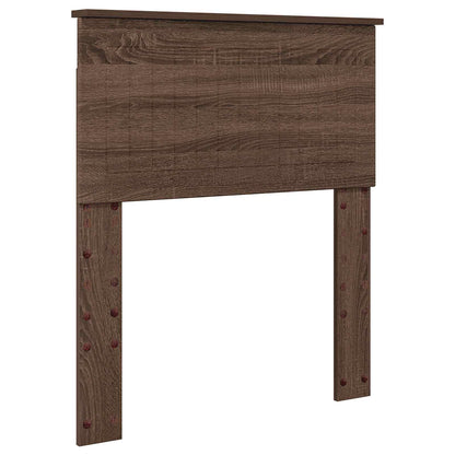 vidaXL Bed Frame with Drawer Brown Oak 75 x 190 cm Engineer Wood