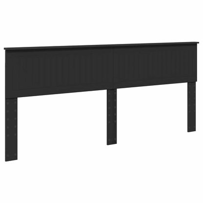 vidaXL Storage Bed with Headboard Black 200 x 200 cm Engineered Wood