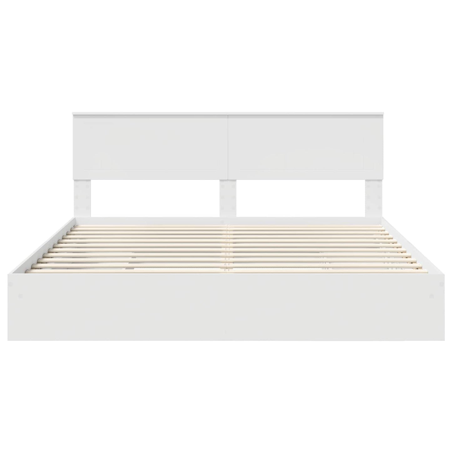 vidaXL Storage Bed with Headboard White 180 x 200 cm Engineered Wood