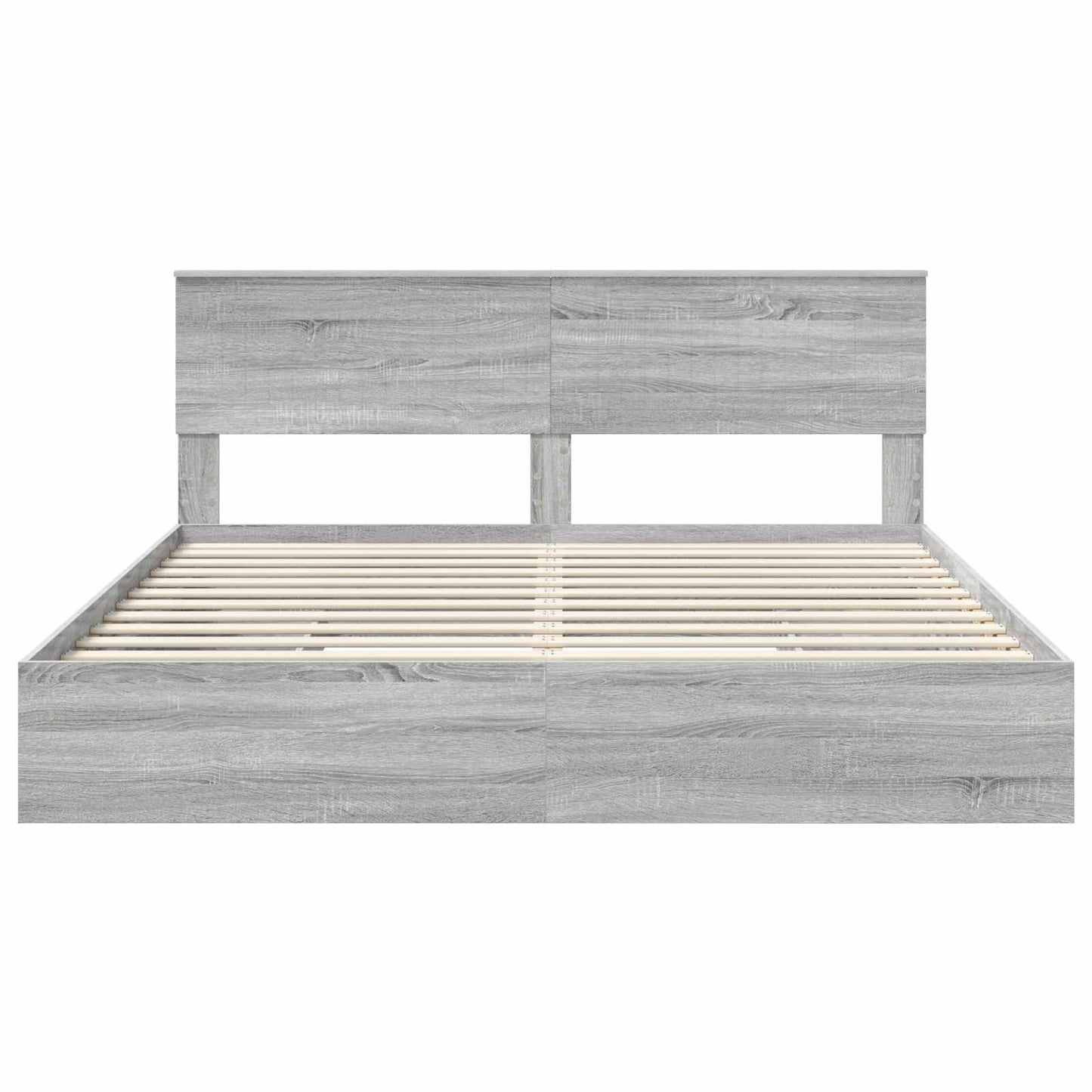 vidaXL Storage Bed Grey Sonoma 180 x 200 cm Engineered Wood