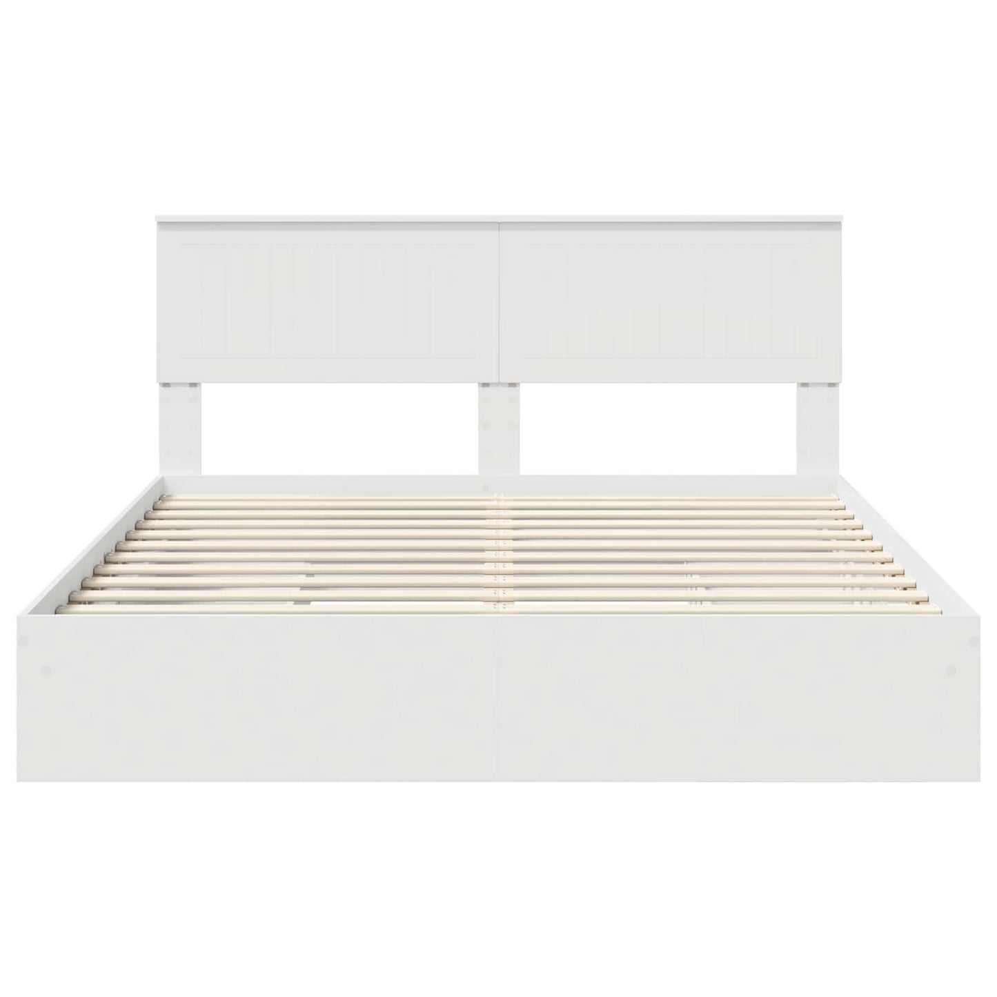 vidaXL Storage Bed with Headboard White 160 x 200 cm Engineered Wood