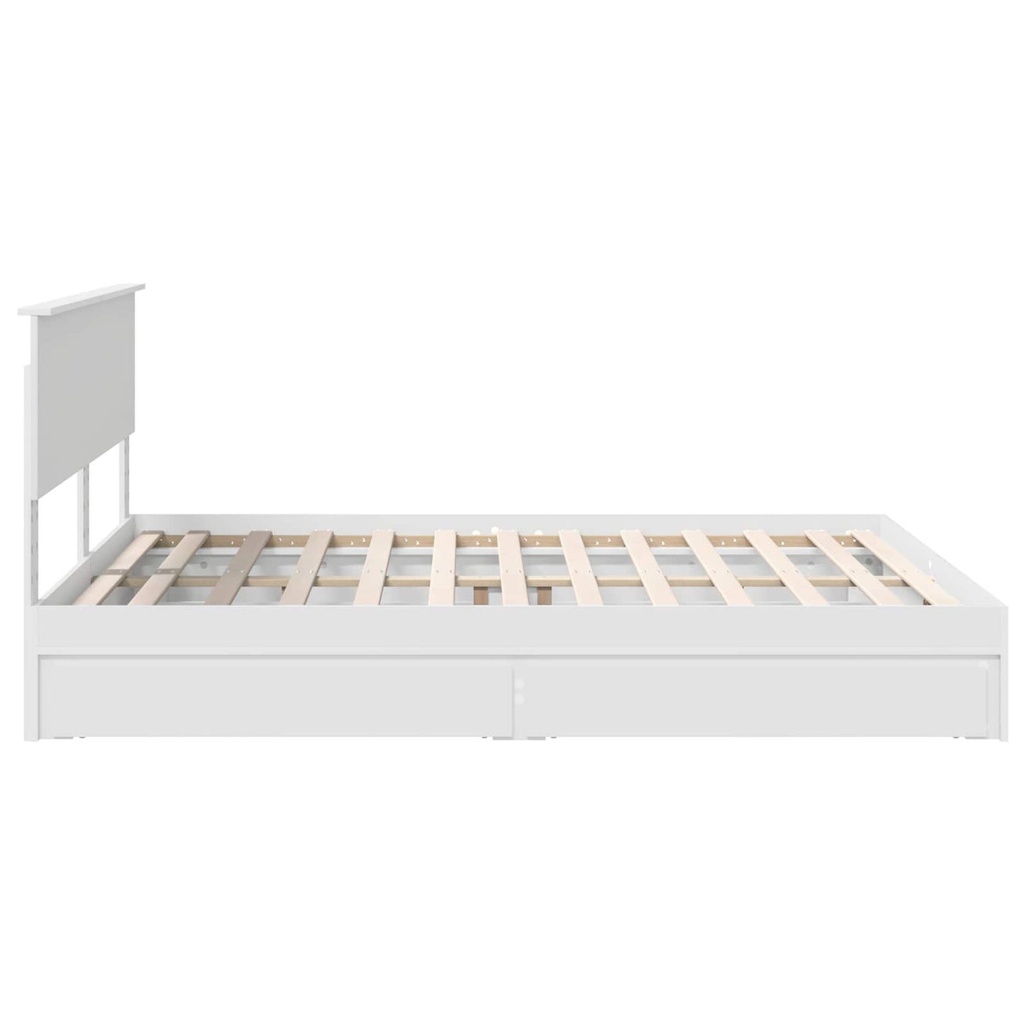vidaXL Storage Bed with Headboard White 160 x 200 cm Engineered Wood