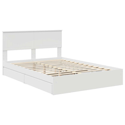 vidaXL Storage Bed with Headboard White 135 x 190 cm Engineered Wood