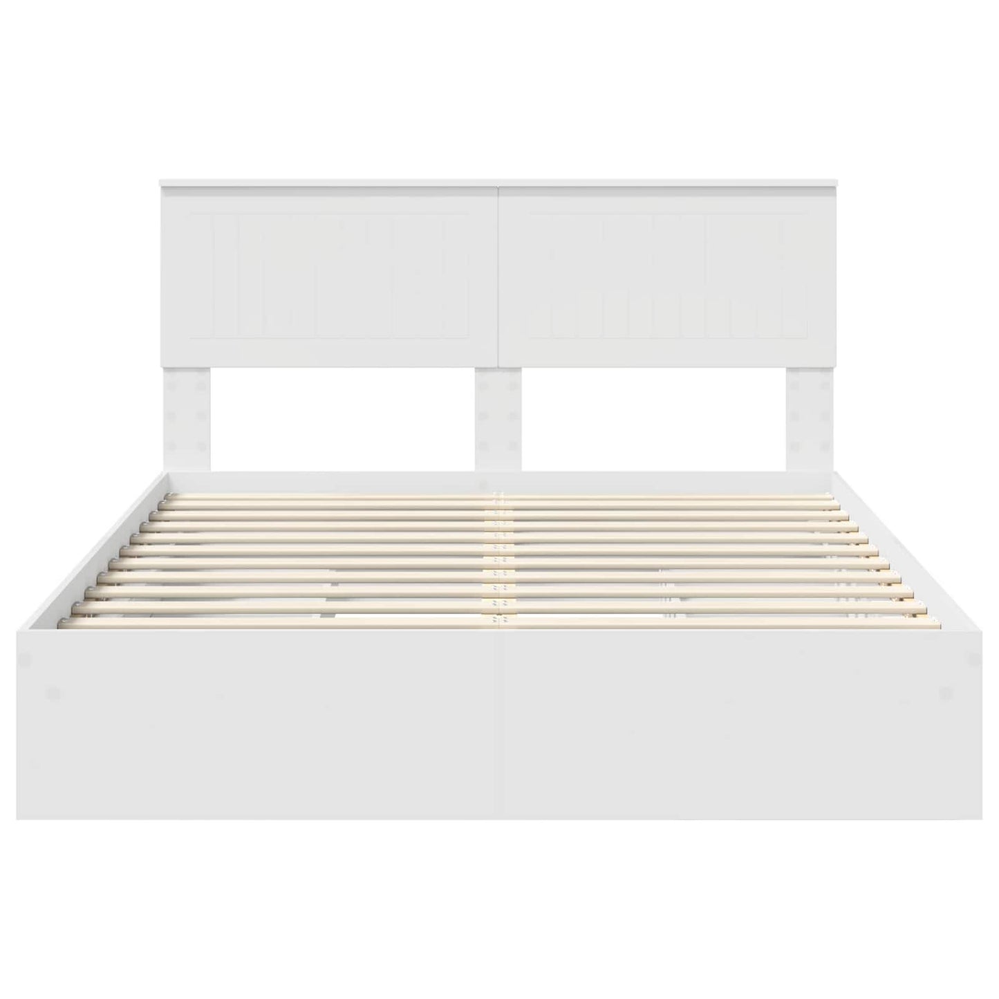 vidaXL Storage Bed with Headboard White 135 x 190 cm Engineered Wood