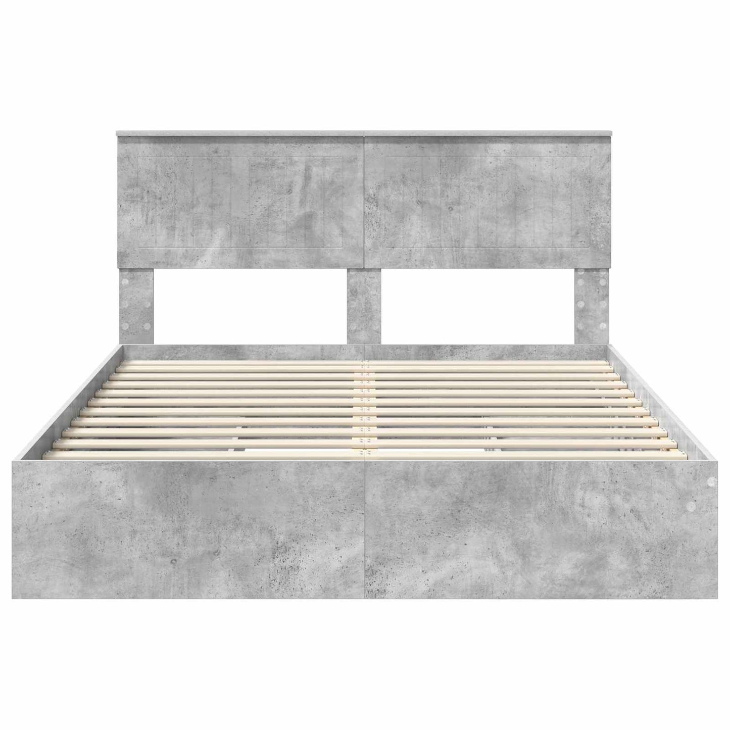 vidaXL Storage Bed Concrete Grey 135 x 190 cm Engineered Wood