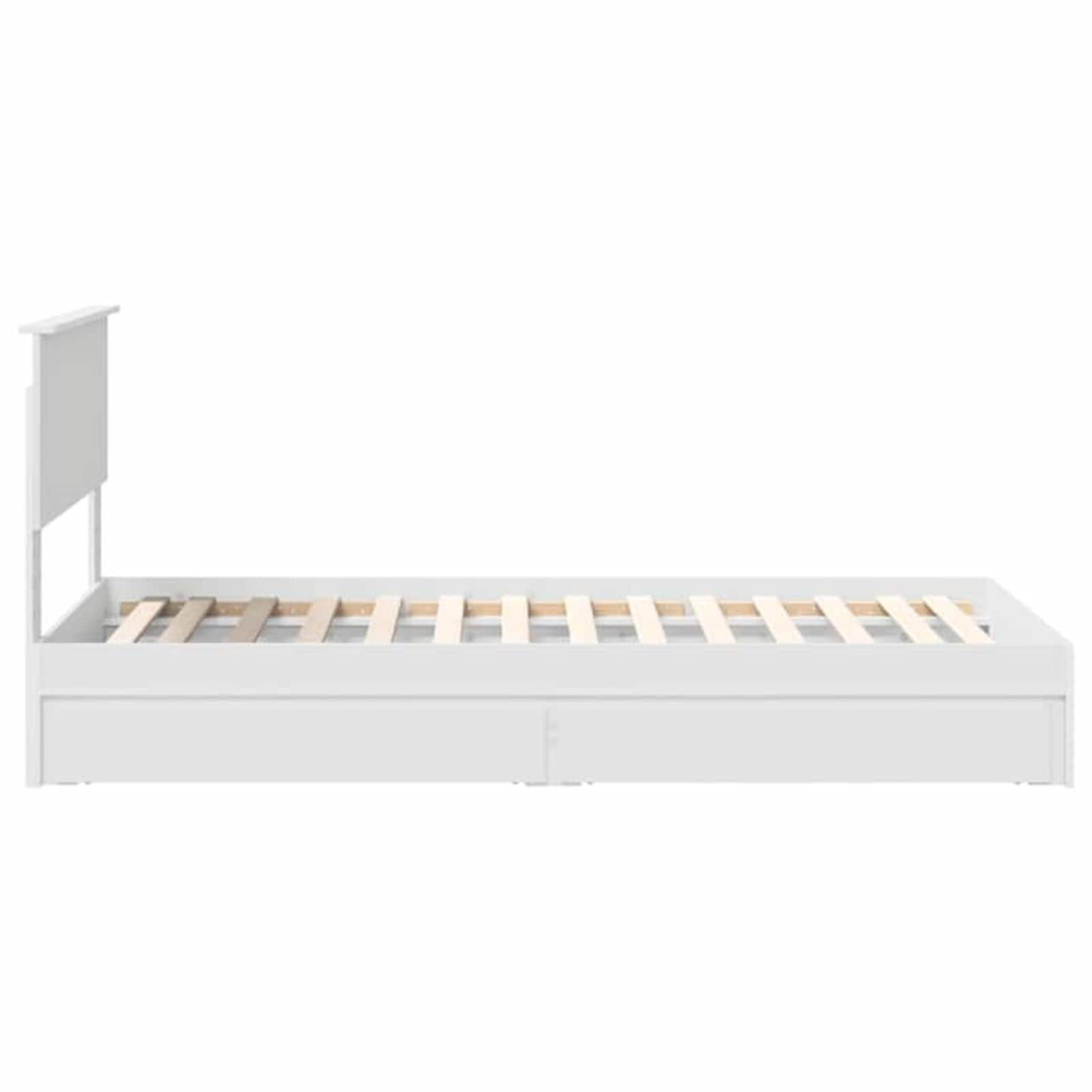 vidaXL Storage Bed with Headboard White 90 x 200 cm Engineered Wood