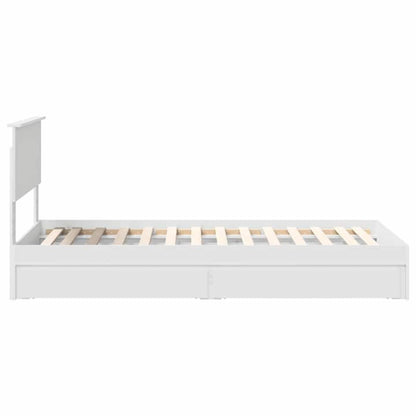 vidaXL Storage Bed with Headboard White 90 x 200 cm Engineered Wood