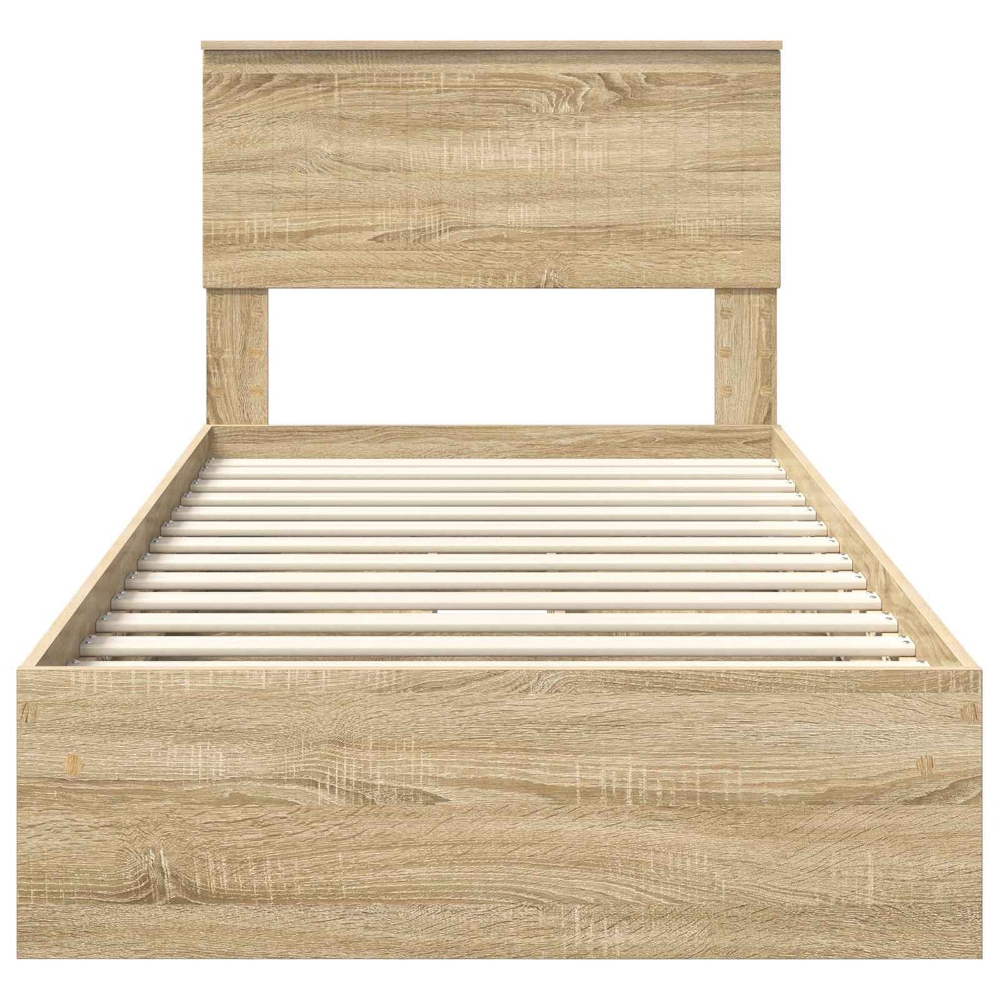 vidaXL Storage Bed with Drawer Sonoma Oak 90 x 190 cm Engineered Wood