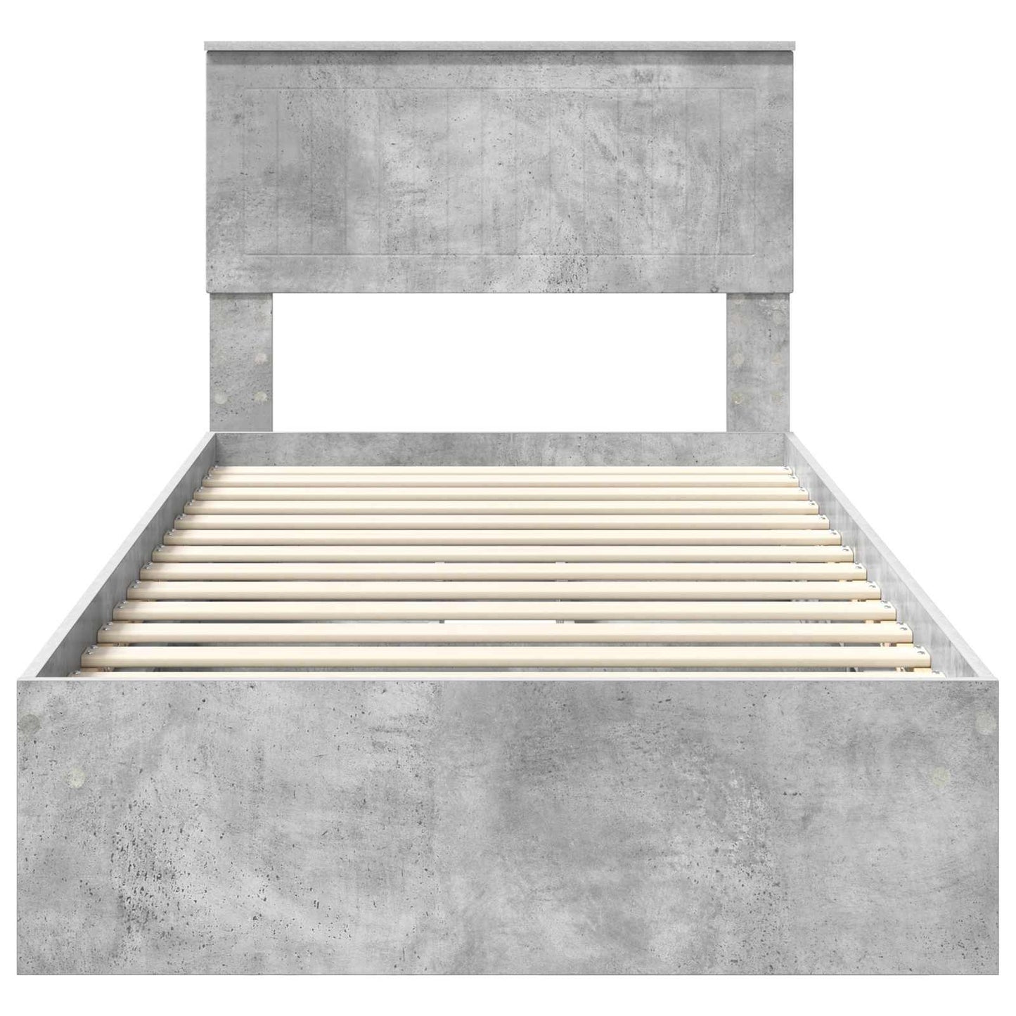 vidaXL Storage Bed Concrete Grey 90 x 190 cm Engineered Wood