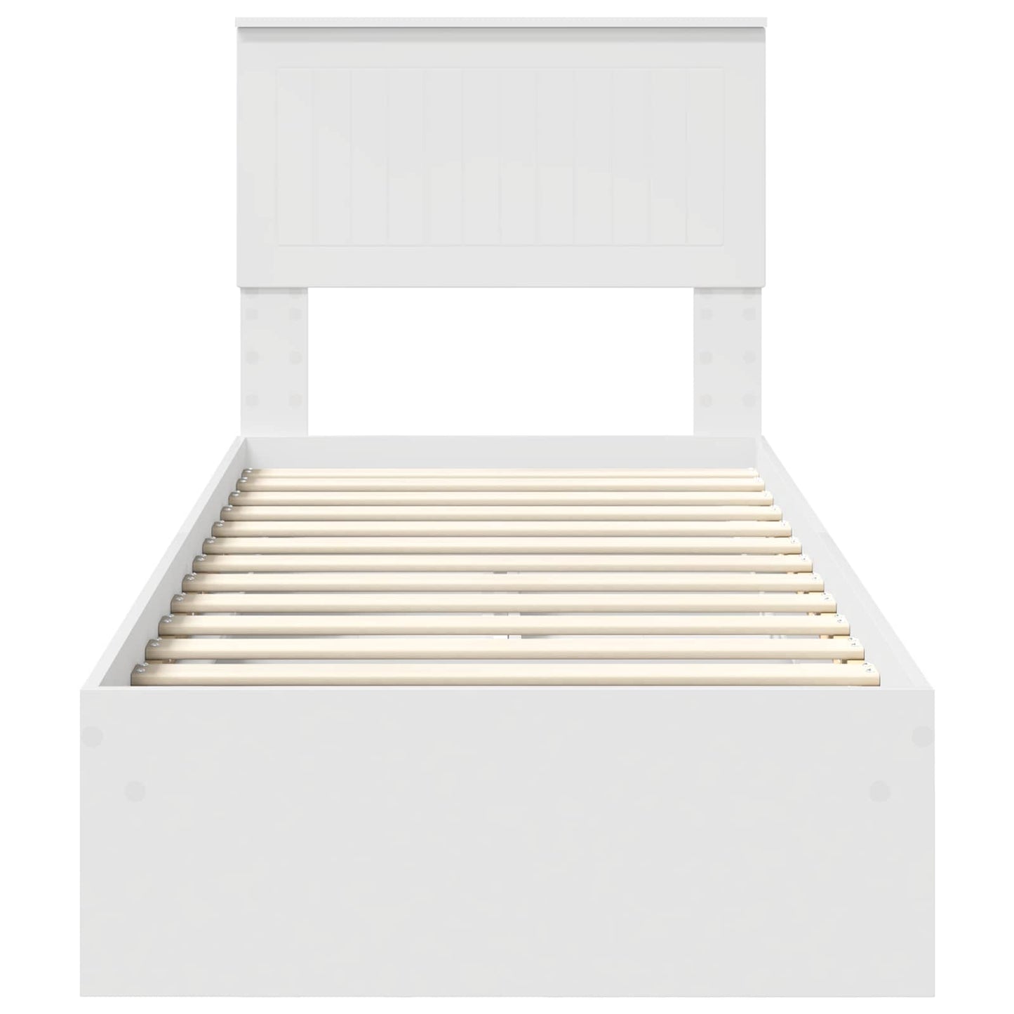 vidaXL Storage Bed with Headboard White 75 x 190 cm Engineered Wood