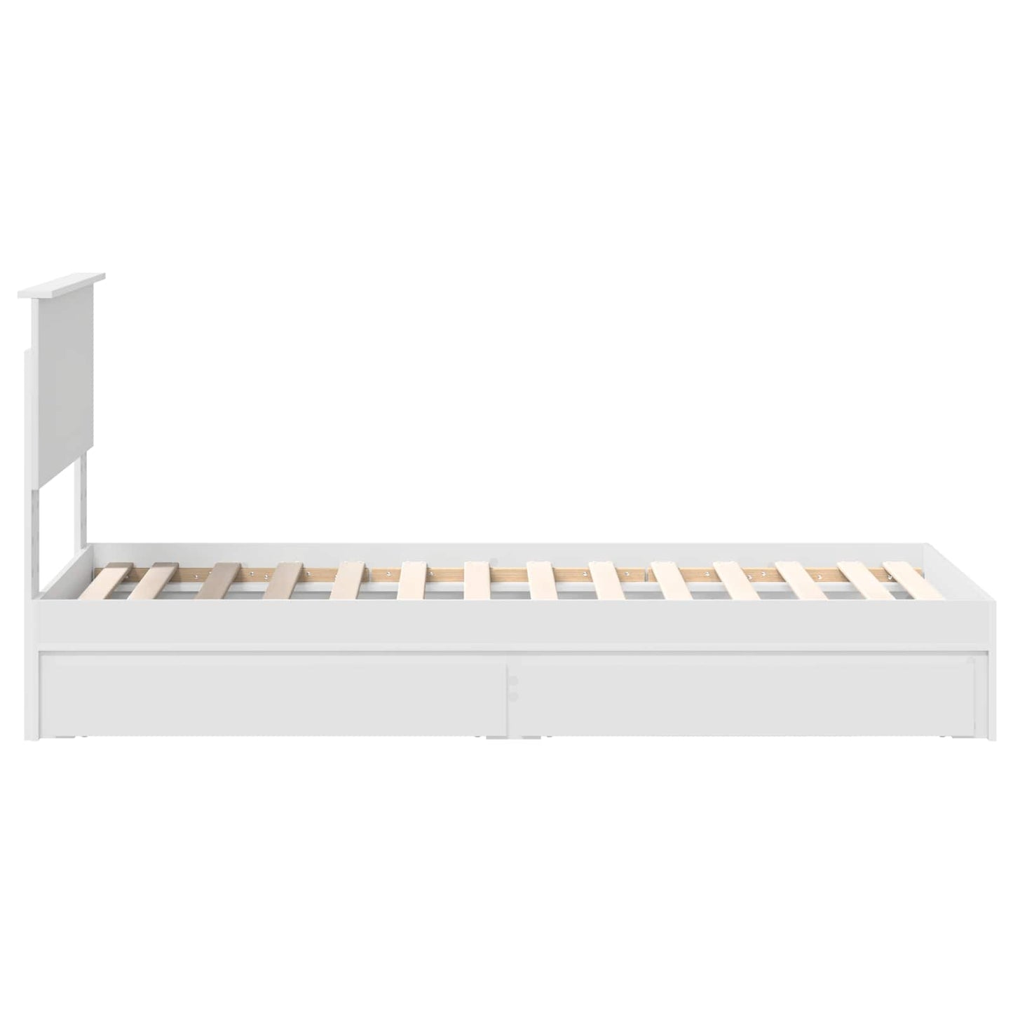 vidaXL Storage Bed with Headboard White 75 x 190 cm Engineered Wood