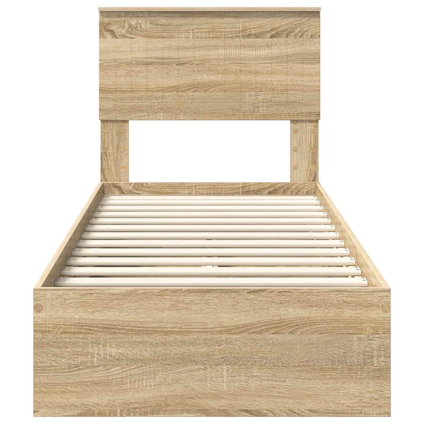 vidaXL Storage Bed with Drawer Sonoma Oak 75 x 190 cm Engineered Wood
