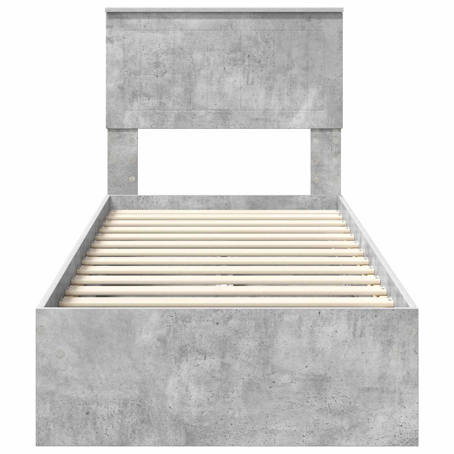 vidaXL Storage Bed Concrete Grey 75 x 190 cm Engineered Wood
