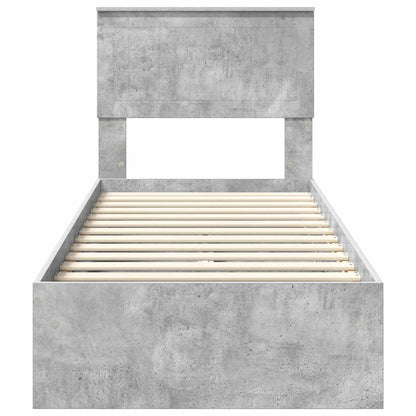 vidaXL Storage Bed Concrete Grey 75 x 190 cm Engineered Wood