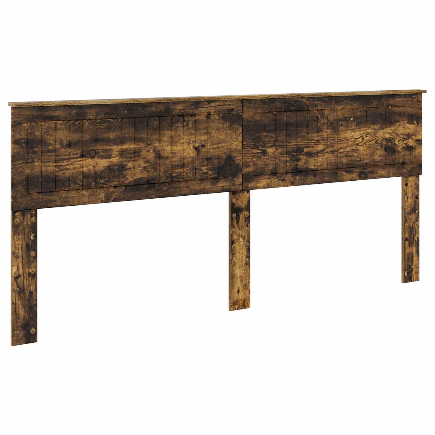 vidaXL Bed Frame with Drawer Smoked Oak 200 x 200 cm Engineered Wood