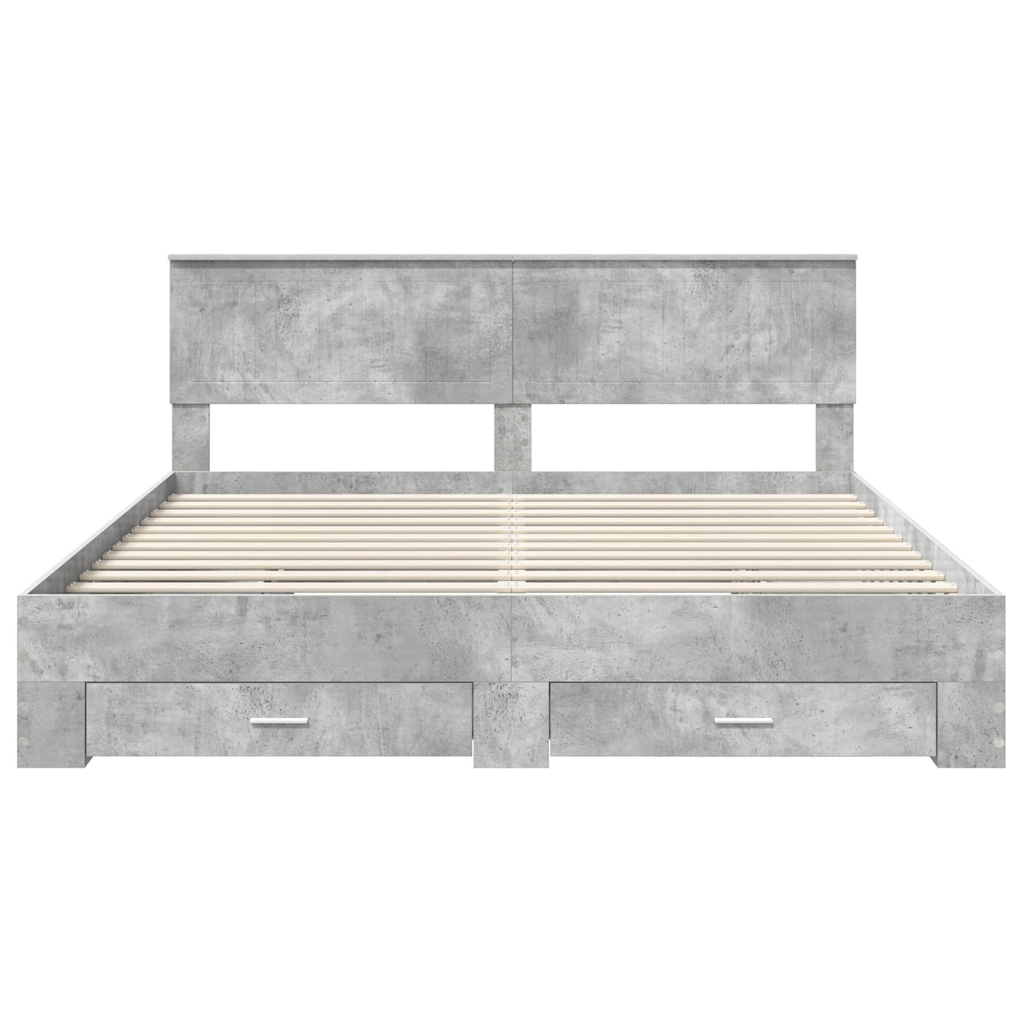vidaXL Bed Frame Concrete Grey 180 x 200 cm Engineered Wood