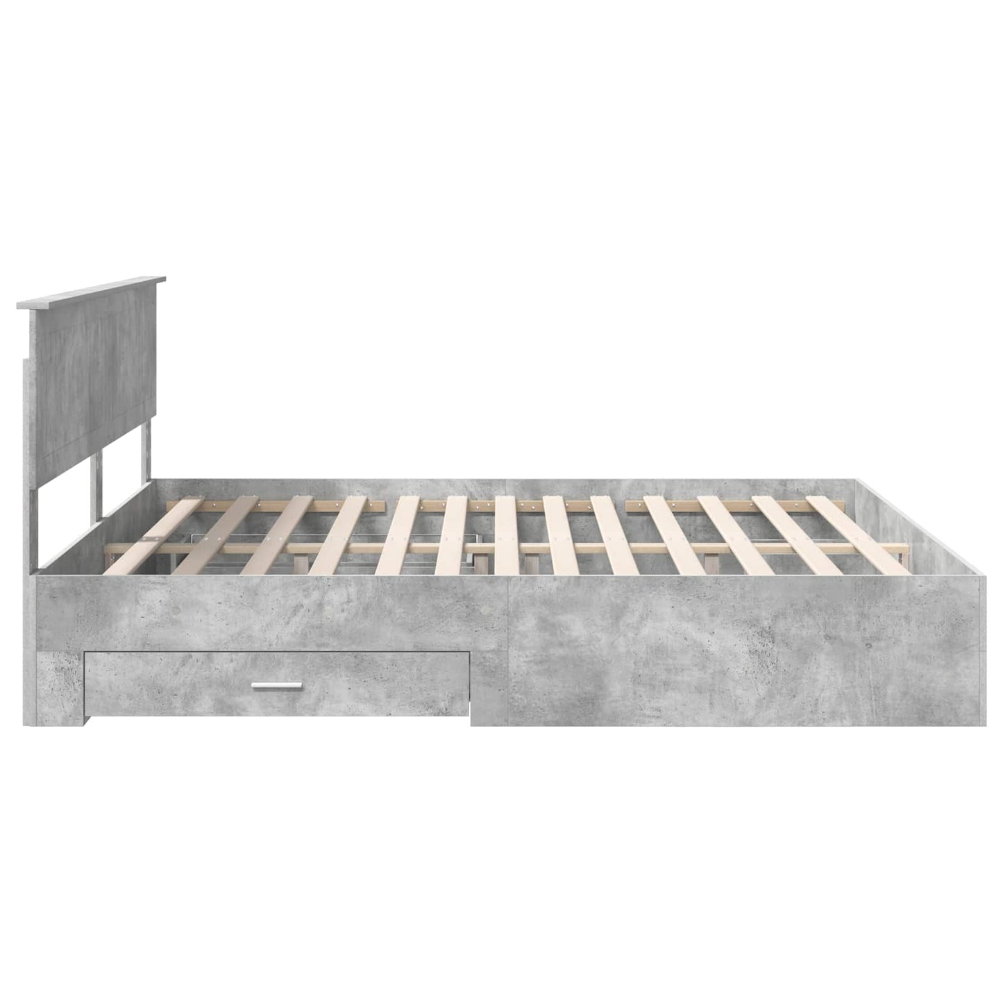 vidaXL Bed Frame Concrete Grey 180 x 200 cm Engineered Wood
