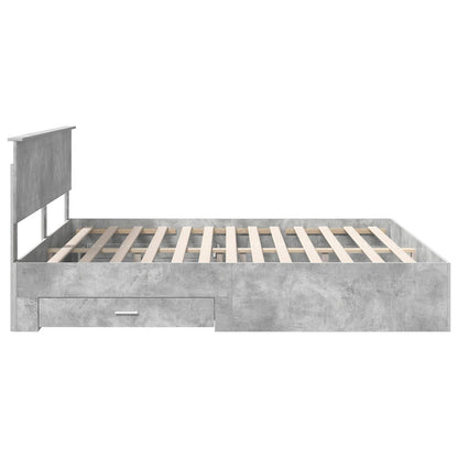 vidaXL Bed Frame Concrete Grey 180 x 200 cm Engineered Wood