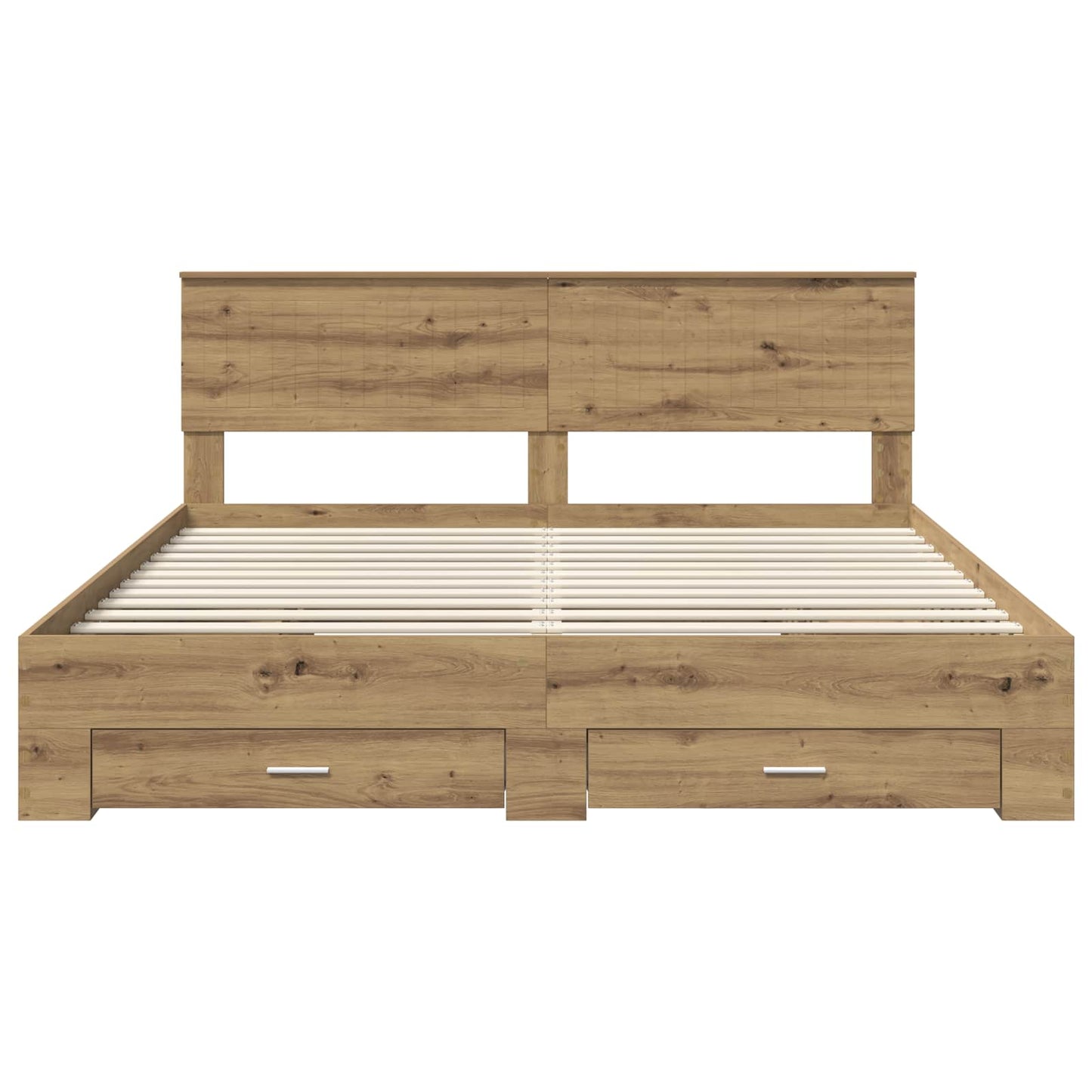 vidaXL Bed Frame with Drawer Artisan Oak 180 x 200 cm Engineered Wood