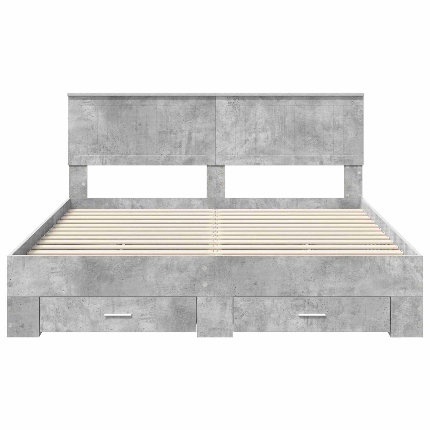 vidaXL Bed Frame Concrete Grey 160 x 200 cm Engineered Wood