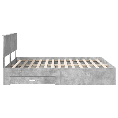 vidaXL Bed Frame Concrete Grey 160 x 200 cm Engineered Wood