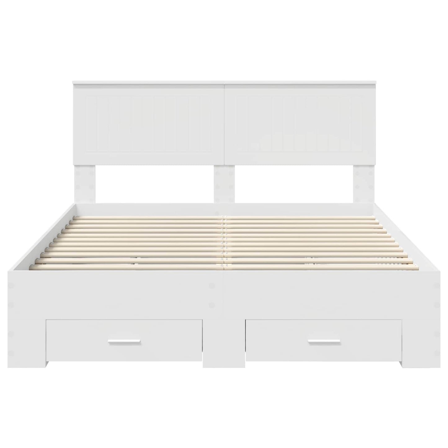 vidaXL Bed Frame with Drawer White 140 x 200 cm Engineered Wood
